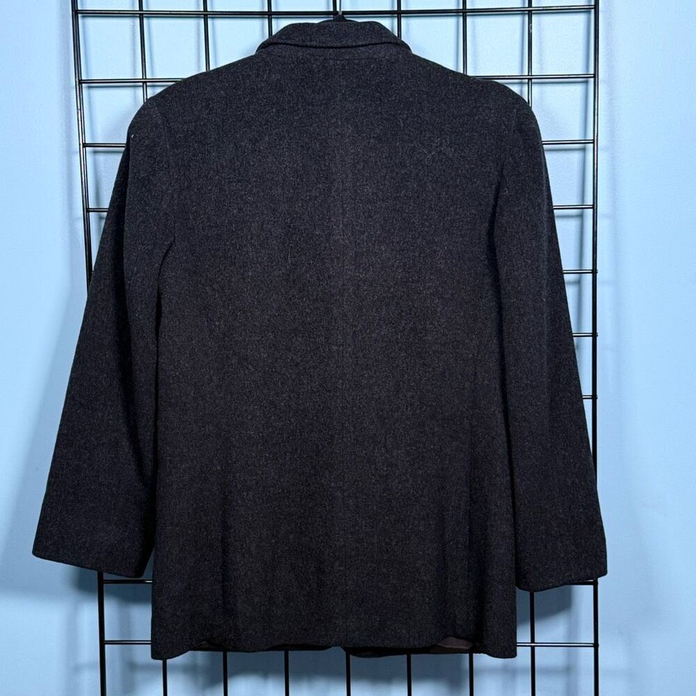 J. Crew Wool Cashmere One Button Jacket Blazer Womens‎ 6 Lined Gray Cottagecore - Picture 2 of 10